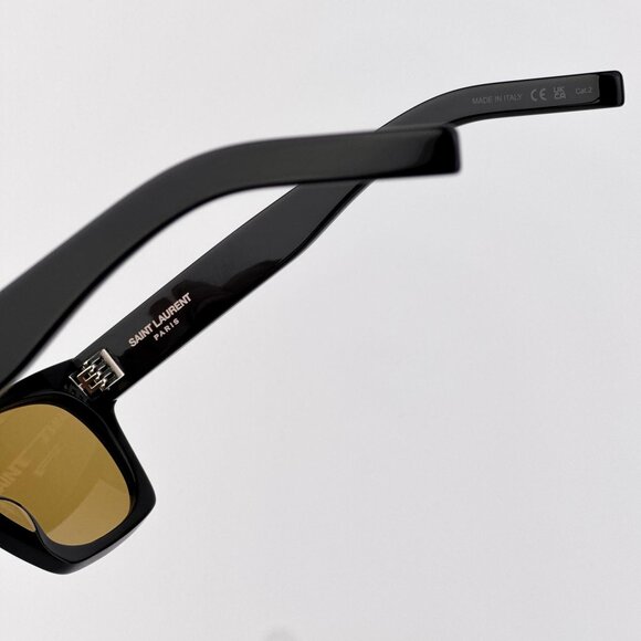 Saint Laurent SL402 010 Rectangle Sunglasses – Black Frame with Yellow Lenses main image 8